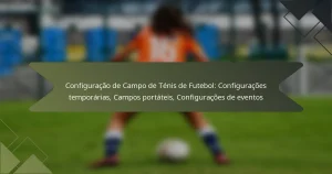 Configuração de Campo de Ténis de Futebol: Configurações temporárias, Campos portáteis, Configurações de eventos