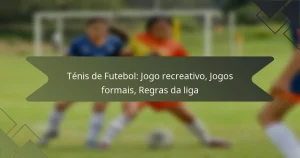 Ténis de Futebol: Jogo recreativo, Jogos formais, Regras da liga