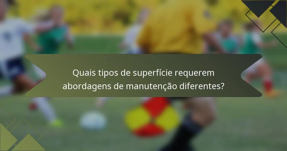 Quais tipos de superfície requerem abordagens de manutenção diferentes?